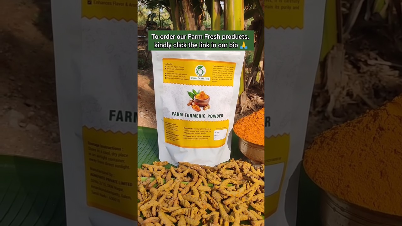 Natural ☘️Turmeric powder ☘️To order our farm fresh products kindly check www.organicfarmer.store 👍😊