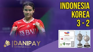 Indonesia vs Korea Uber Cup 2024 | Live Badminton Comentary