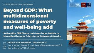 Beyond GDP: What multidimensional measures of poverty and well-being add