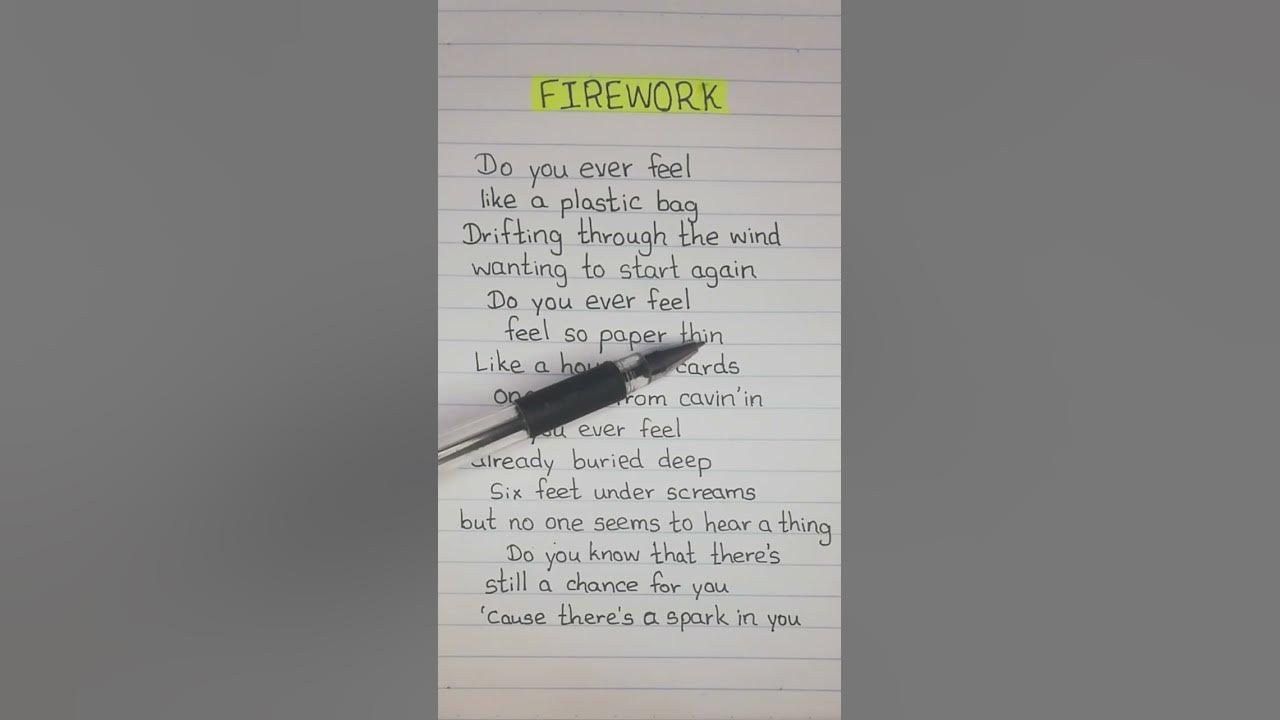 Firework Lyrics Firework Lyrics