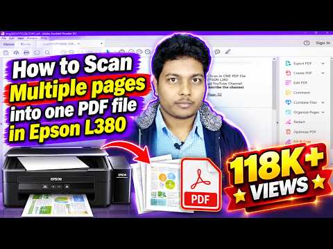 How To Scan Multiple Pages Into One PDF in Epson L380  All-In-One Ink Tank Printer