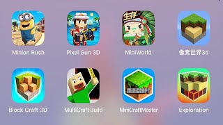 Minion Rush,Pixel Gun 3D,Mini World,Block Craft 3D,Multi Craft Build,Mini Craft Master,Explaration screenshot 4