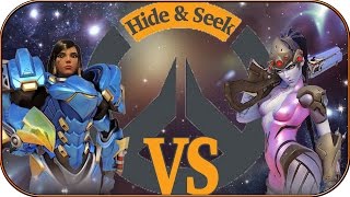 WIDOWMAKER VS. PHARAH! - OVERWATCH HIDE AND SEEK CUSTOM GAME!
