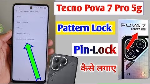 Tecno Pova 7 Pro Me Screen Lock Kaise Lagaye/How to pattern lock in tecno pova 7 pro 5g