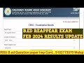 Crsu B.ed feb exam reappear result update b.ed reappear exam 2024