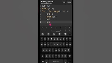 Python program for Fibonacci series|| Python programming language🐍|| #fibonaccisequence fibonacci