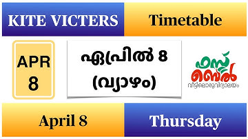 KITE VICTERS Channel online class timetable 8/4/2021 | April 8 timetable