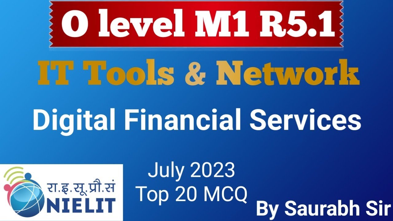 Digital Financial Services | Olevel July 2023 | M1 R5.1 | O Level | O Level M1 R5 MCQ question
