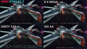 CTAA CINEMATIC TEMPORAL ANTI-ALIASING VS OTHER UNITY TEST Anti-Aliasing Options