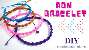 [Tutorial]  How to make macrame bracelets 🍄DIY🍄 Cách thắt vòng tay xoắn ADN - sieuthihandmade.vn