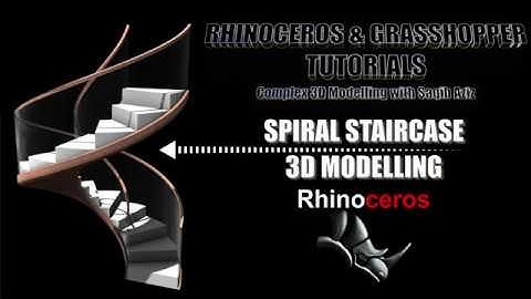 Rhinoceros & Grasshopper Tutorials - Spiral Staircase - 3D Modelling