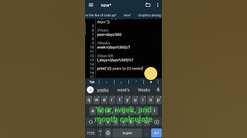 LEVEL-1 | 30 Program to enter days and convert into years, weeks and  days in Python