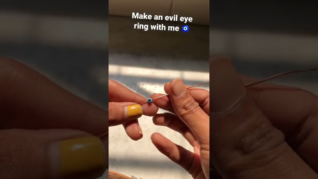 Evil eye wire ring tutorial