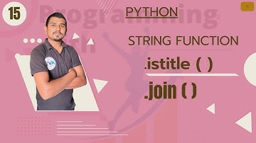 string join function|string istitle function in python(Hindi) #string #avitsupaul #amit