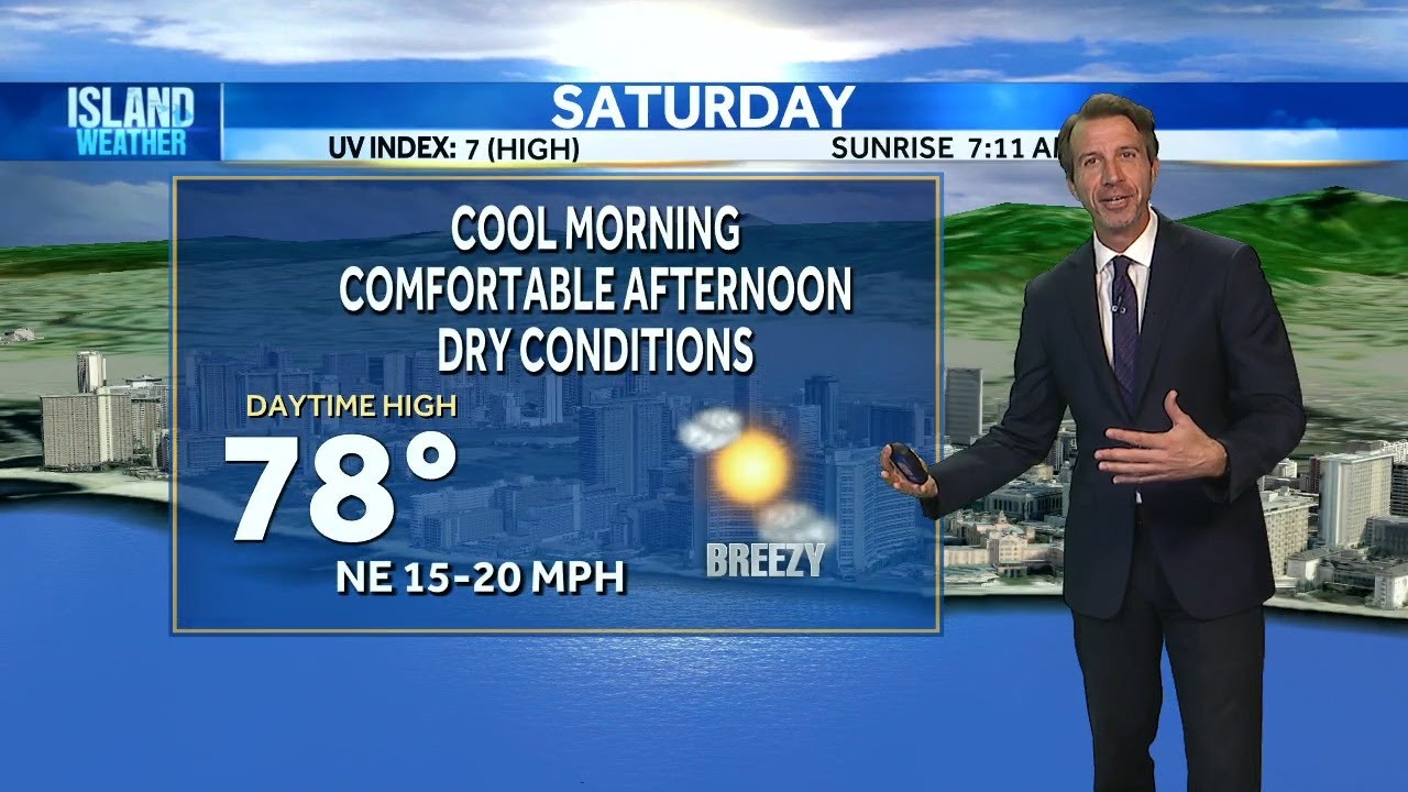 Weekend Island Weather | Cool morning and breezy winds - YouTube