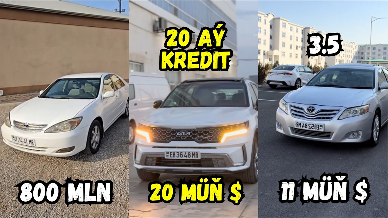 20 Kredit Aý Kia Sorento Duty  Camry Öküz Kelle 3.5 Amatly Bahalar