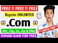 100% FREE Domain Name - Free .Com Domain | Free .In Domain | Free .net Domain &amp; Other For 1 Year