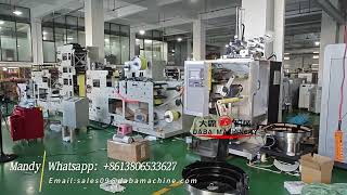 DABA Full Auto Non-Stop Turret Rewinder Machine With Flexo Printing Machine Ship To #peru