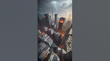 Normal vs POST-APOCALYPTIC Shanghai by AI #shorts #ai #shanghai #fyp