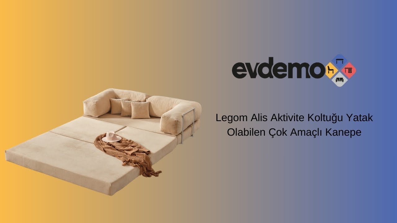 EVDEMO Legom Alis Aktivite Koltuğu Yatak Olabilen Çok Amaçlı Kanepe