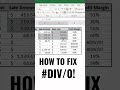 How to Fix #DIV/0 Error in Excel