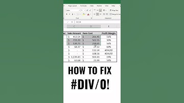 How to Fix #DIV/0 Error in Excel