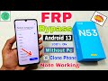 Realme Narzo N53 FRP Bypass Android 13 | New Trick | Realme Narzo (RMX3761) Google Account Bypass |