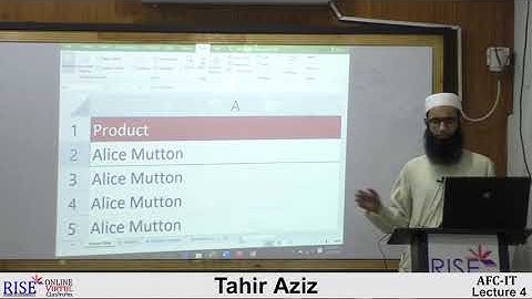 CA AFC 04 IT by Sir Tahir Aziz Lecture # 03 (MS Excel)