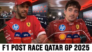 Lewis Hamilton & Charles Leclerc Post-Race Interview F1 2025 Qatar Grand Prix