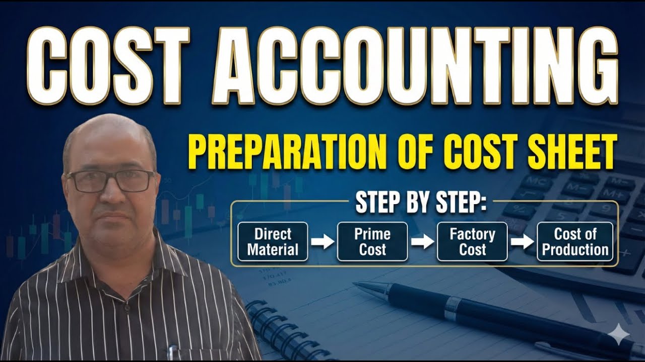 Cost Accounting, Unit Costing, Cost Sheet Ex2 