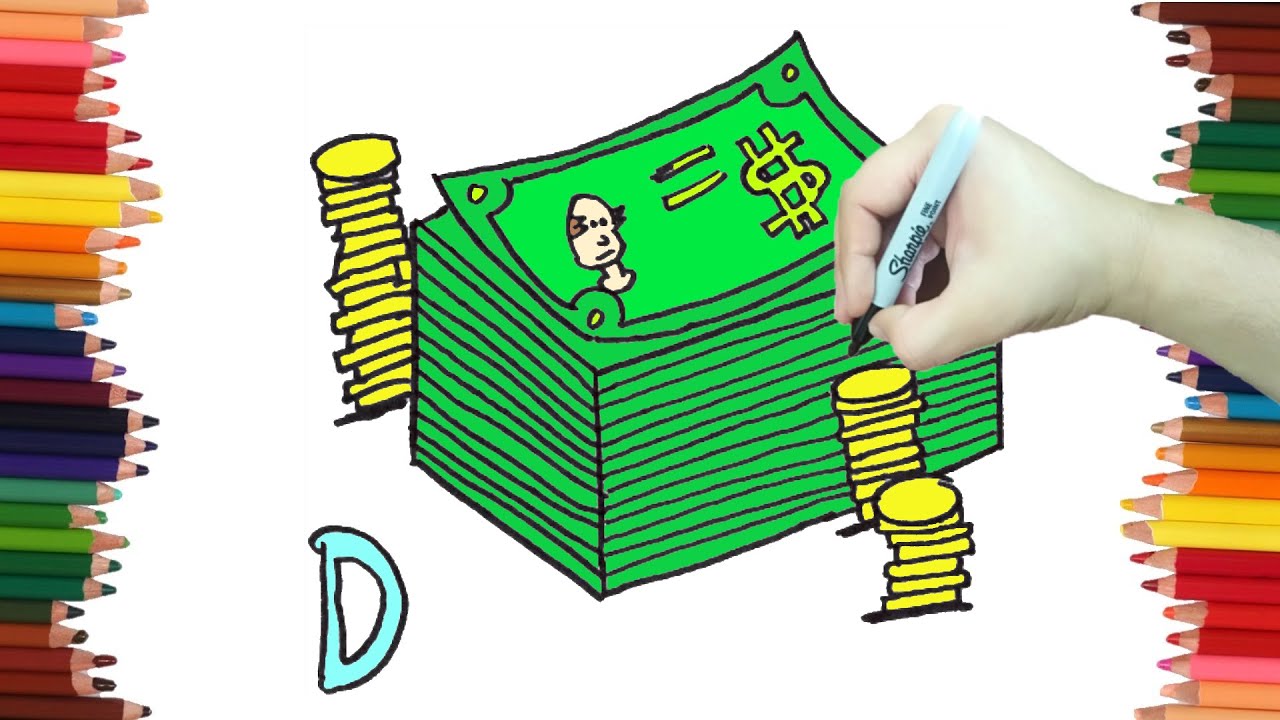c-mo-dibujar-una-pila-de-dinero-ilustraci-n-vectorial-de-una