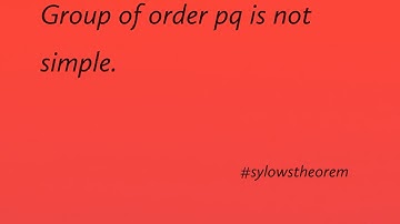 Group of order pq is not simple