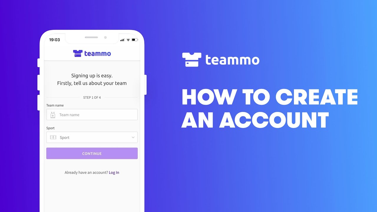 How to create a Teammo Account