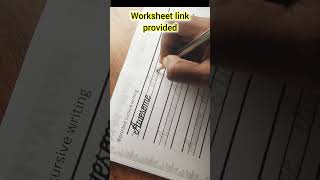 CURSIVE WRITING practice Worksheets