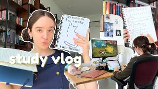 STUDY VLOG 📒 learning mandarin, english lit notes, desk days at home