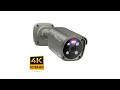 Tinosec 4k smart 8mp ai poe camera with redblue light alarm