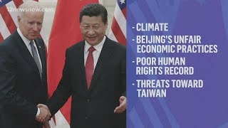 President Biden meets with the leader of China to ease tensions