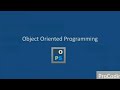Introduction To Object Oriented Programming