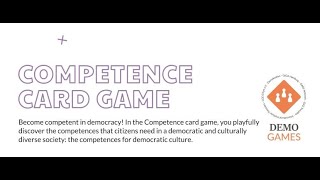 DEMOGAMES MOOC Module 5 Competence Card Game Wealth