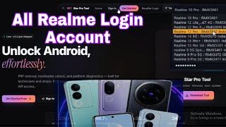 All Realme 1 One Click PIN Password unlock Android version 15 16 Star PRO TOOL Login Account 