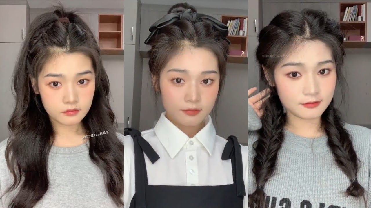 Korean Cute Hairstyle Tutorial Worth Trying | School Hairstyle - YouTube |  Korean braided hairstyle, Korean hairstyle, Korean long hair