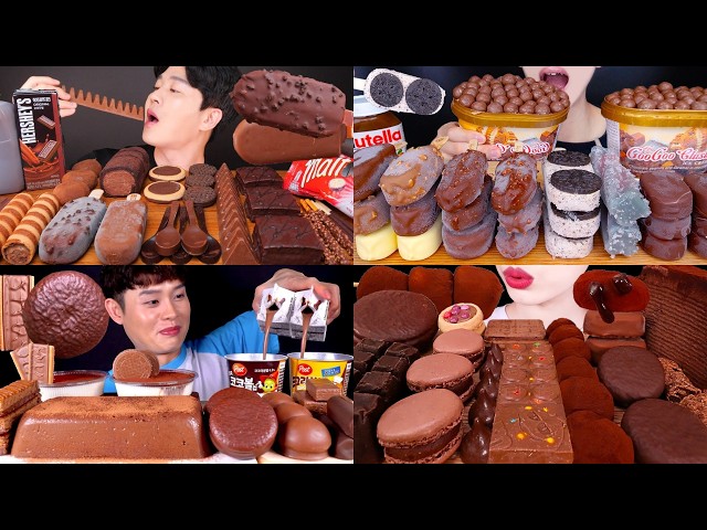 🍫ASMR DESSERT MUKBANG😍 Eating Chocolate, Ice Cream, Cake & Sweet Treats Compilation🍰Pt 233