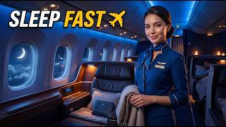 SLEEP FAST ✈️ Spring Night Flight Attendant Jazz Ambience | Cozy Luxury Cabin ASMR