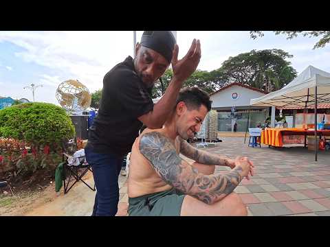 Street Chiropractor Gives BONE CRUSHING Massage (Malacca Malaysia)