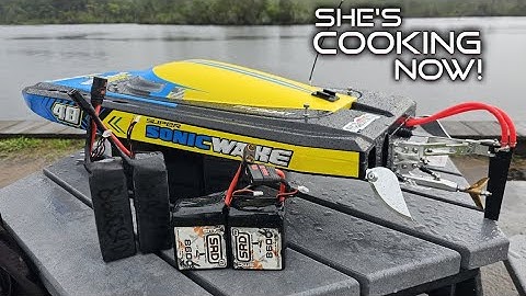 Initial Shake Down All New Setup 82mph Proboat Super SonicWake 48 Rc Boat Bitz Hardware Kit