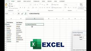 HOW TO COMBINE DATA OF TWO OR MORE EXCEL CELLS INTO SINGLE EXCEL CELLS|||EXCEL FORMULA CONCATENATE