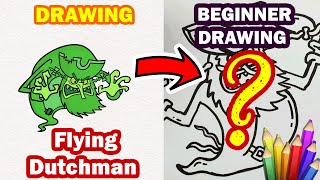 How To Draw Flying Dutchman From Spongebob Step By Step Beginner Guide - Daily Drawing Tutorial
