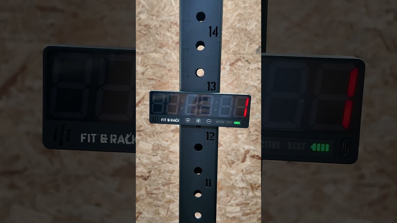 Mini Timer Sport Portable Avec Aimant – Modes HIIT/Tabata/FGB, LED Réglable, Recharge USB-C