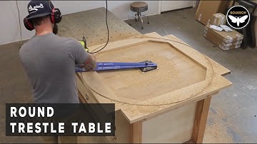 Round Trestle Table || Beginner Woodworking Project