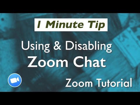 Video Zoom Tutorial: How To Use the Zoom Chat Feature - youtube